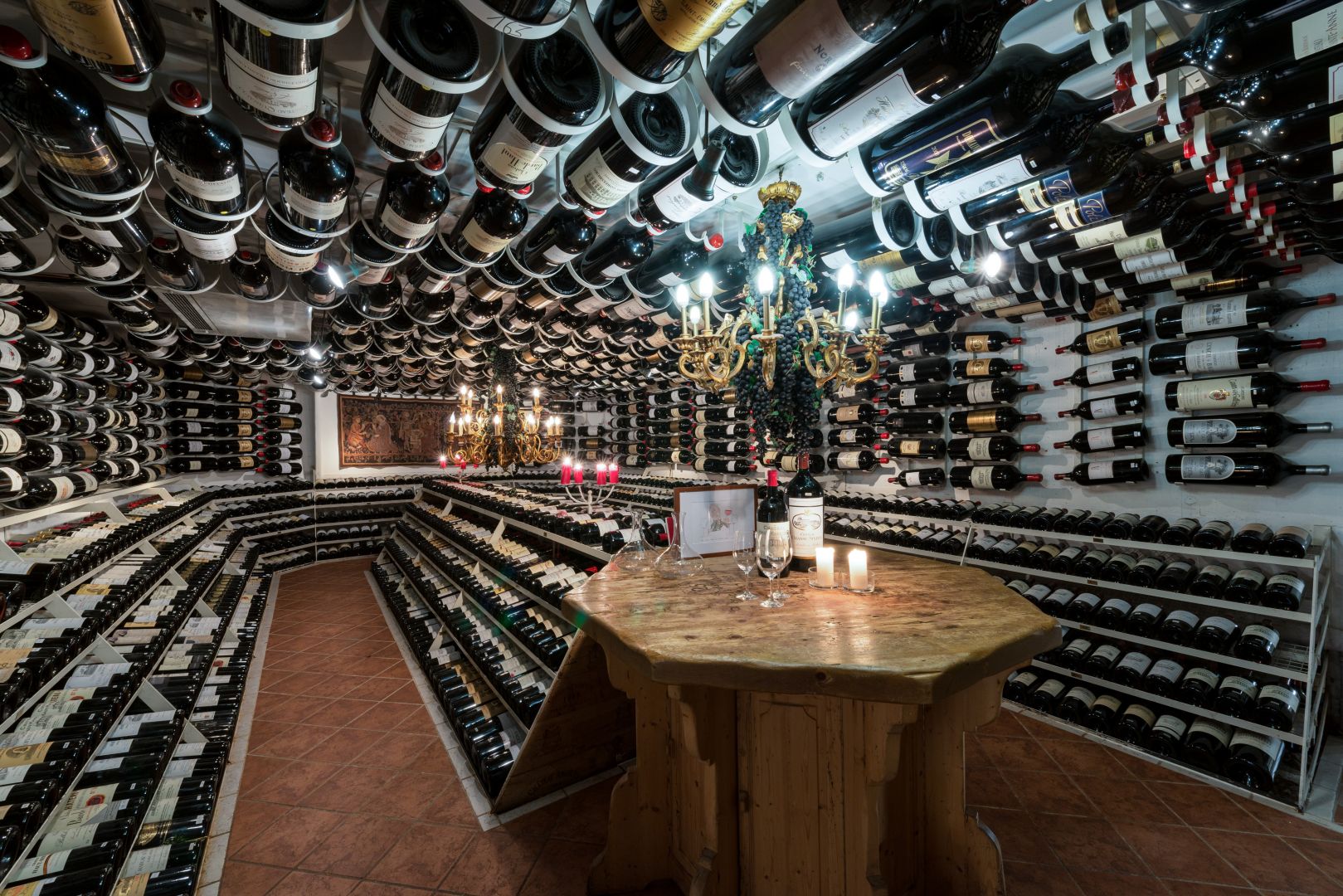 Best Restaurants in St Anton The wine cellar at Hospiz Alm