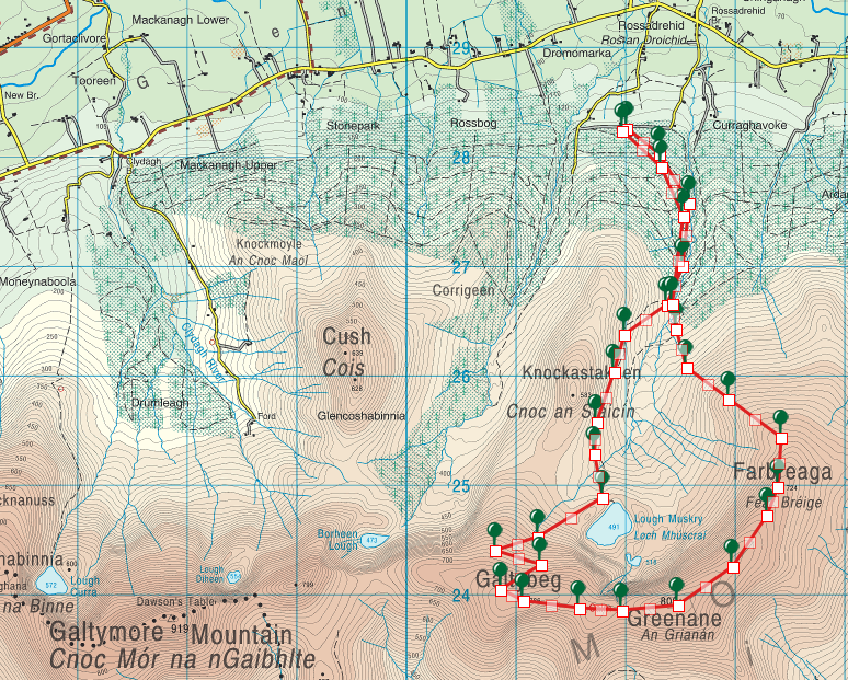 Lough Muskry Fearbreaga 13km Route