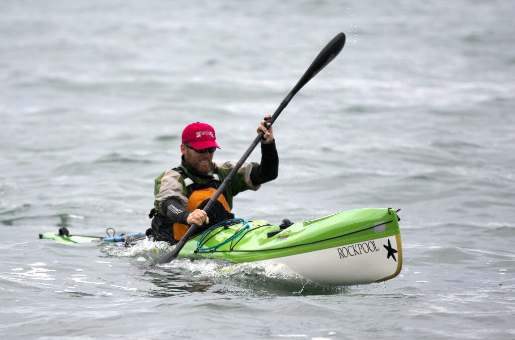 Mike O'Meara paddling