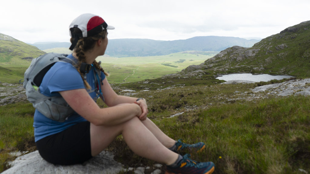 Ellie Berry admiring the mountain views