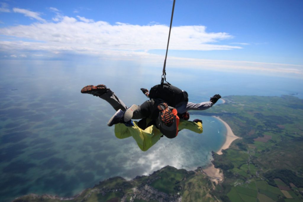 Activities in Wales skydive gower peninsula wales