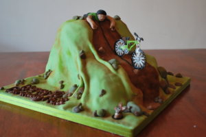 The clumsy cyclist cake
