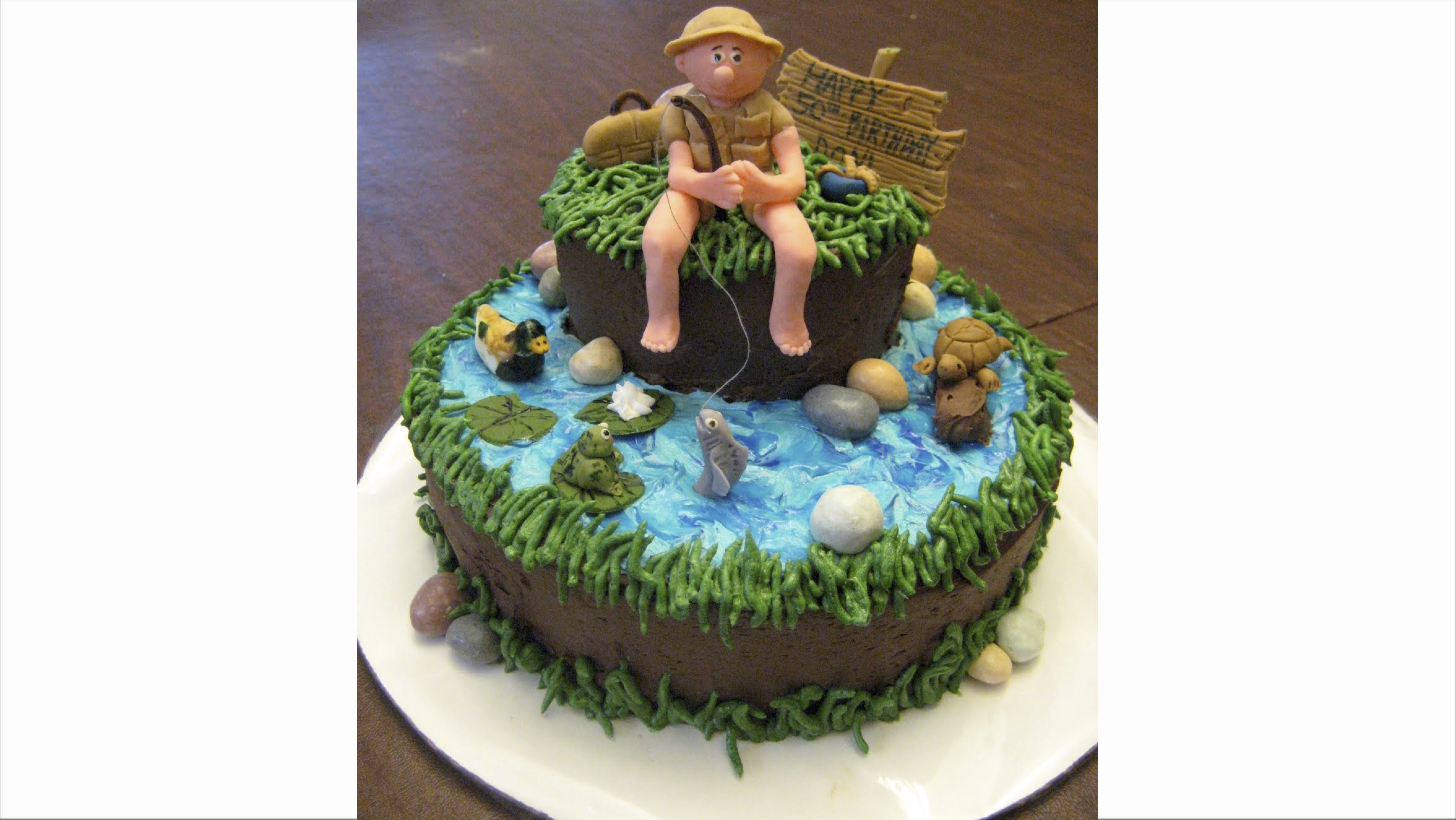 Fishing themed cake