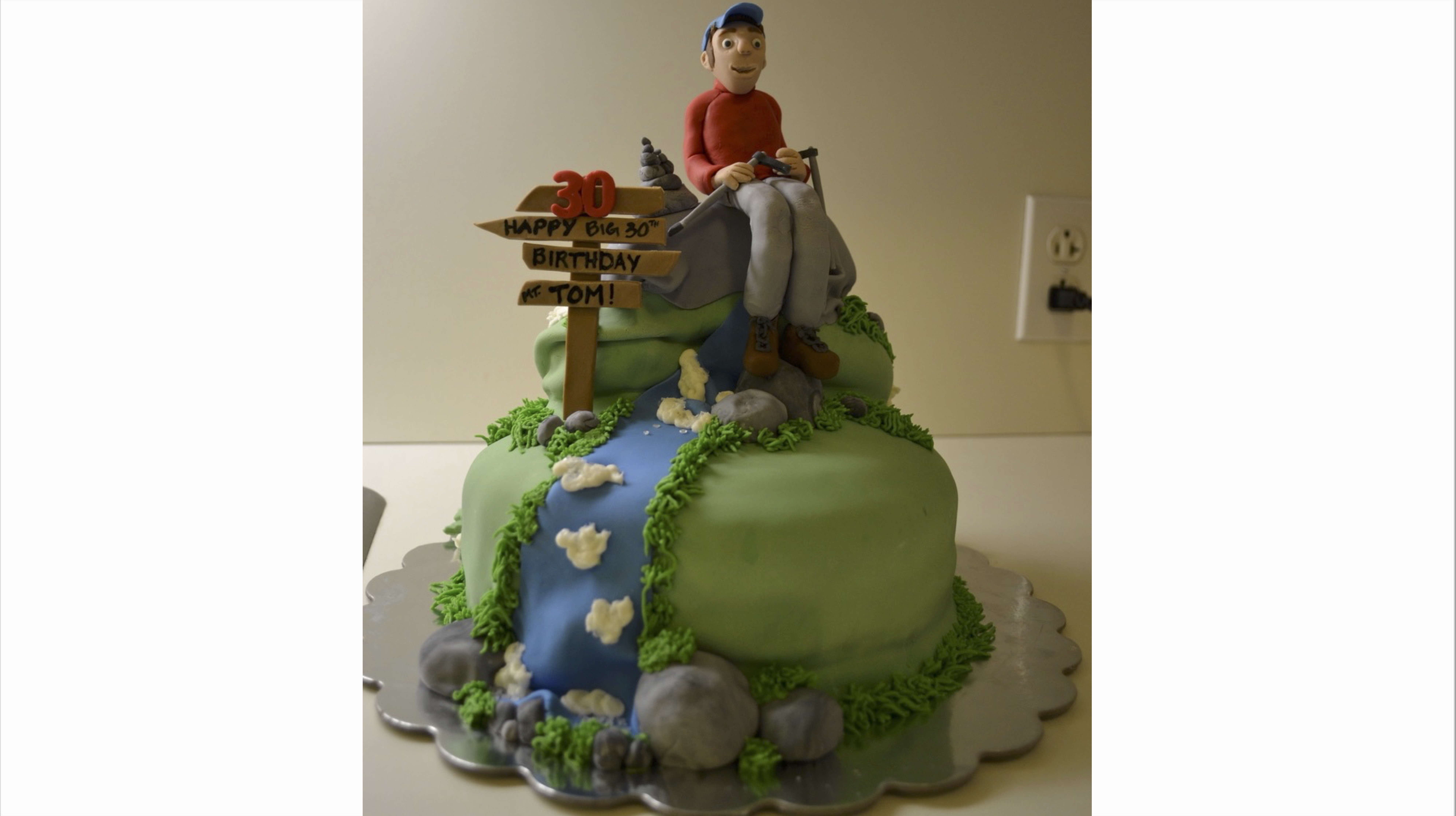 Take a Hike – How I Made a Sloped Birthday Cake – mamasbrush