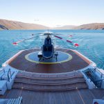 Heli-skiing super yacht
