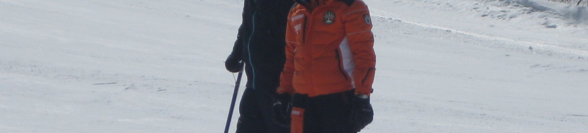 Jim Duffy adaptive ski lesson