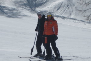 Jim Duffy adaptive ski lesson