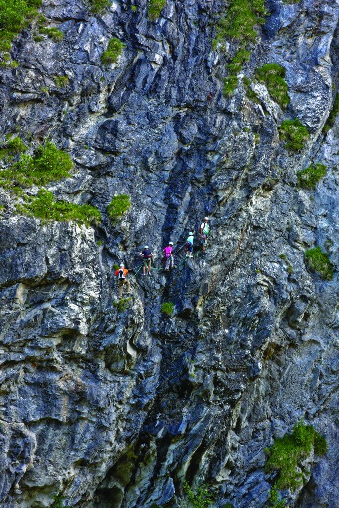 High wire in the Alps