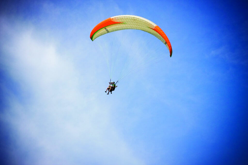 Paragliding in the Alps