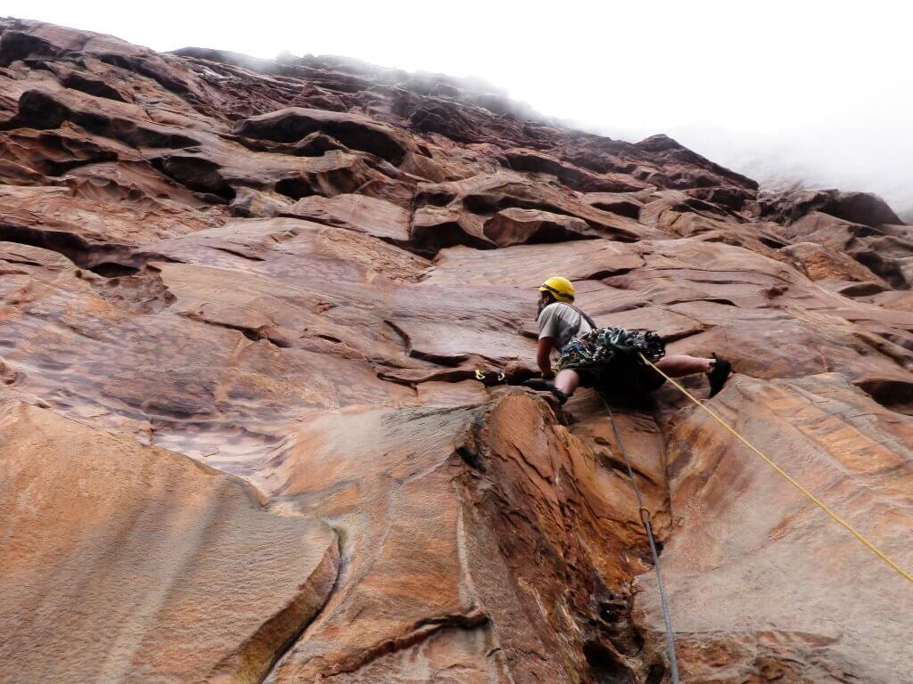 Making our way up the face of Upuigma Tepui.