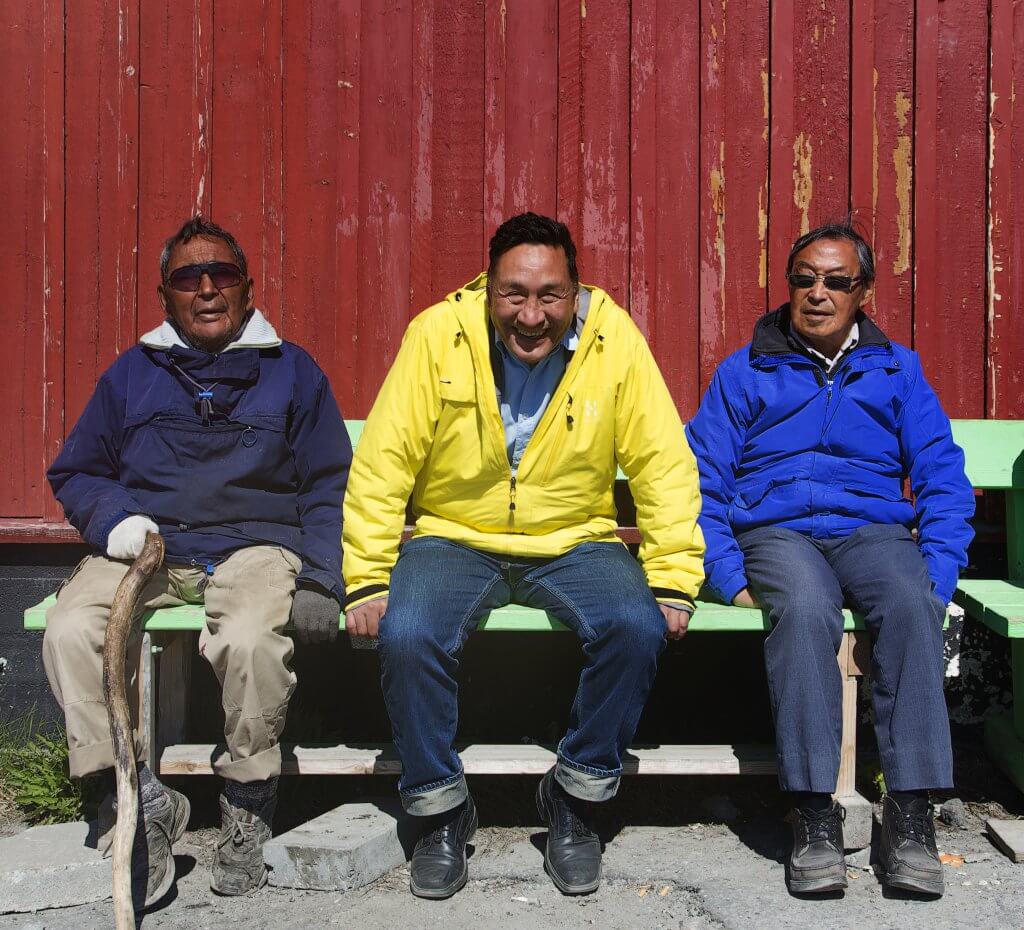 Grinning locals in Greenland