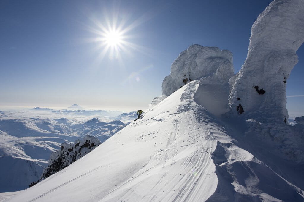 Heli-skiing in Kamchatka