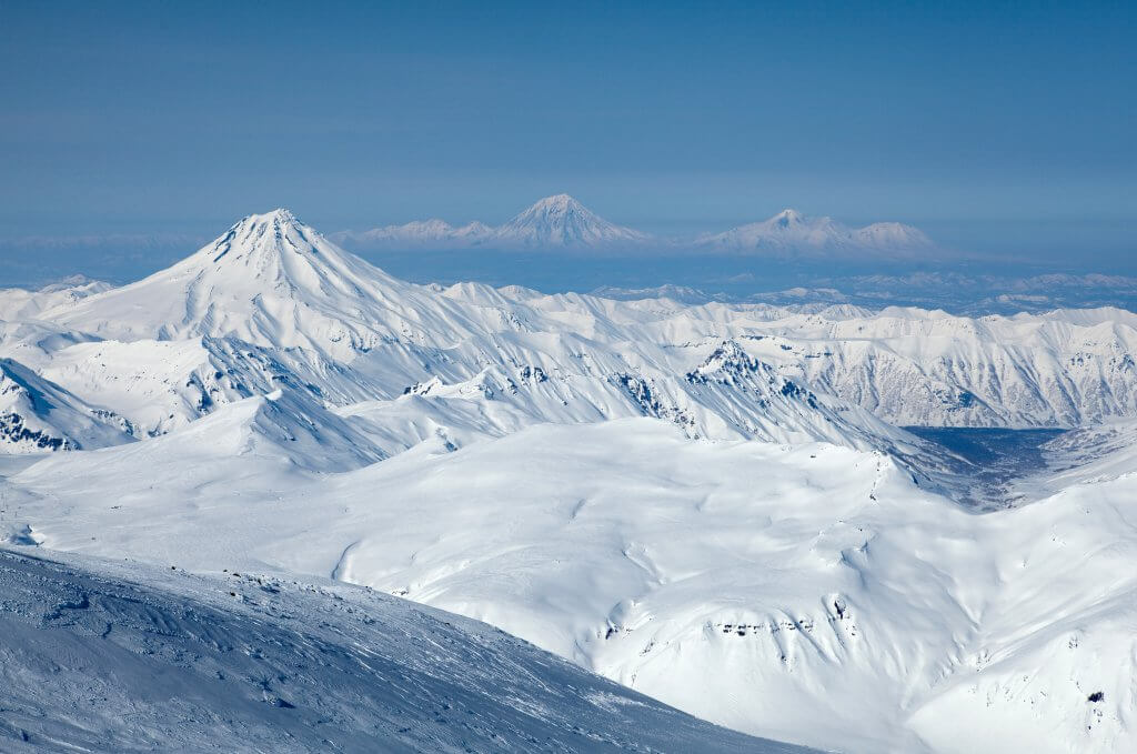  heli-skiing in Kamchatka.