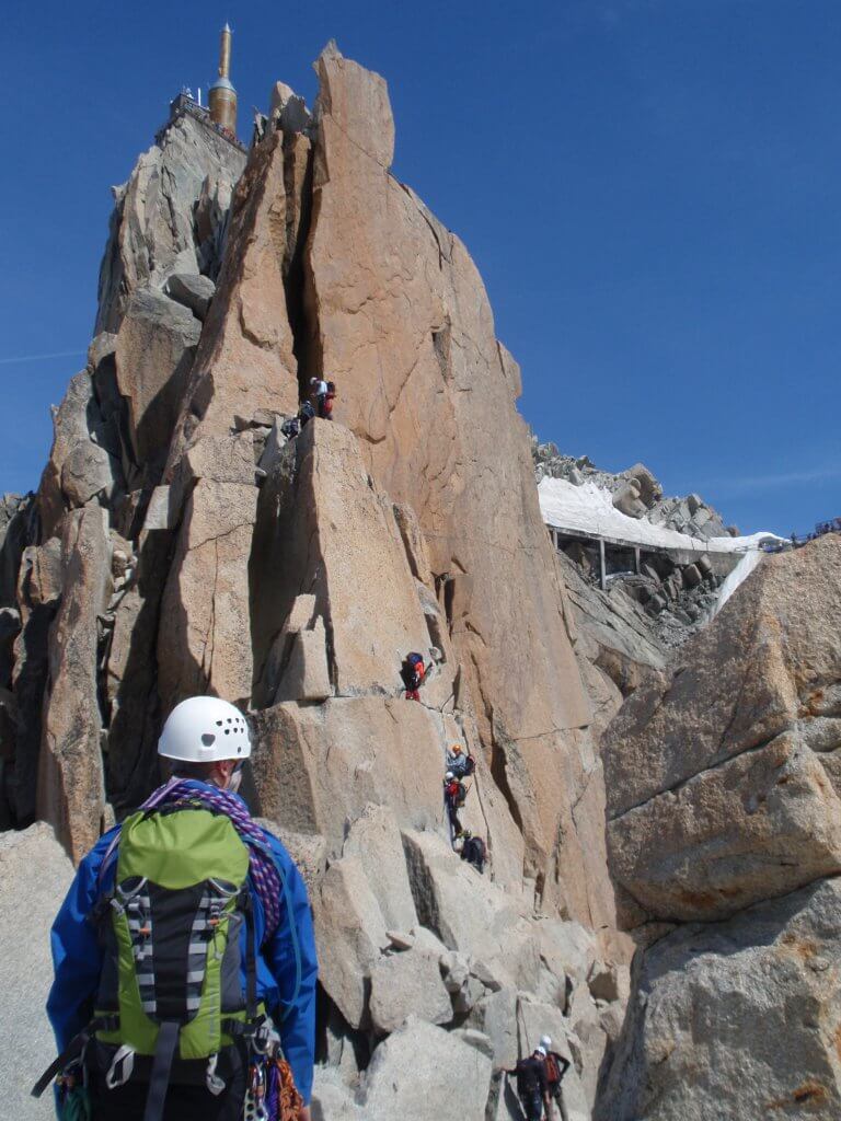 Climbing Cosmiques Arete