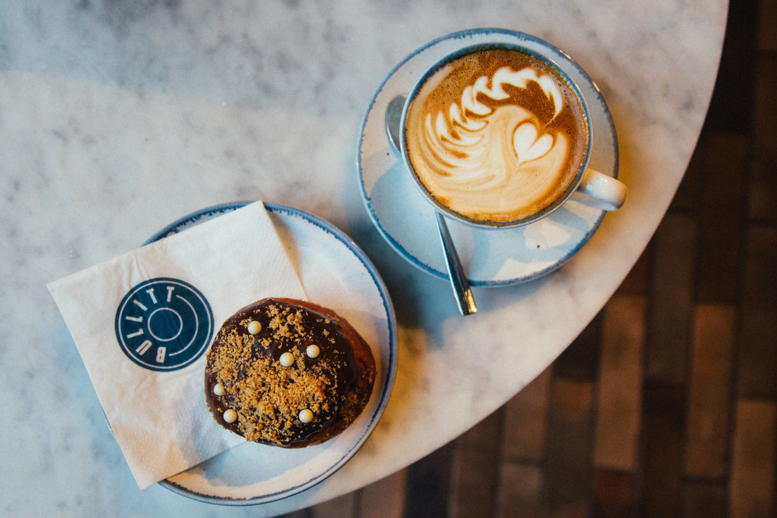 Bullitt Lobby - coffee and doughnut