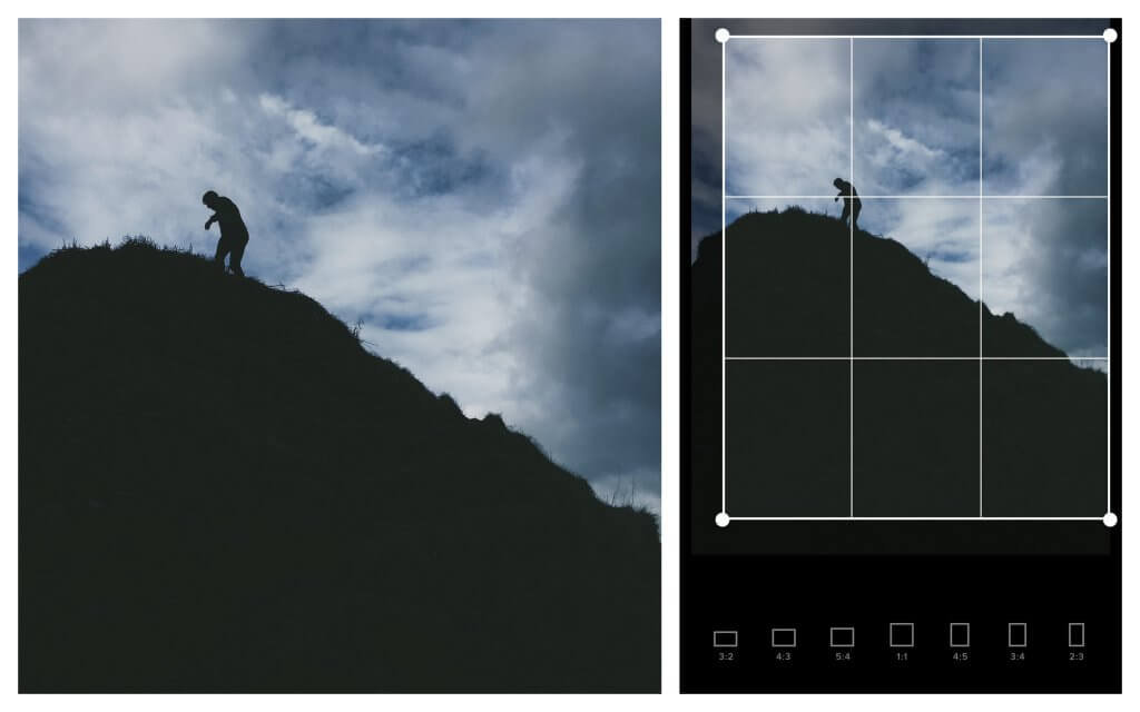 Instagram tips Law of thirds