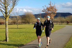 Couple Running the Camino