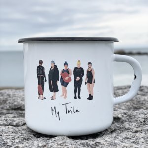 my tribe enamel mug for wild swimmers
